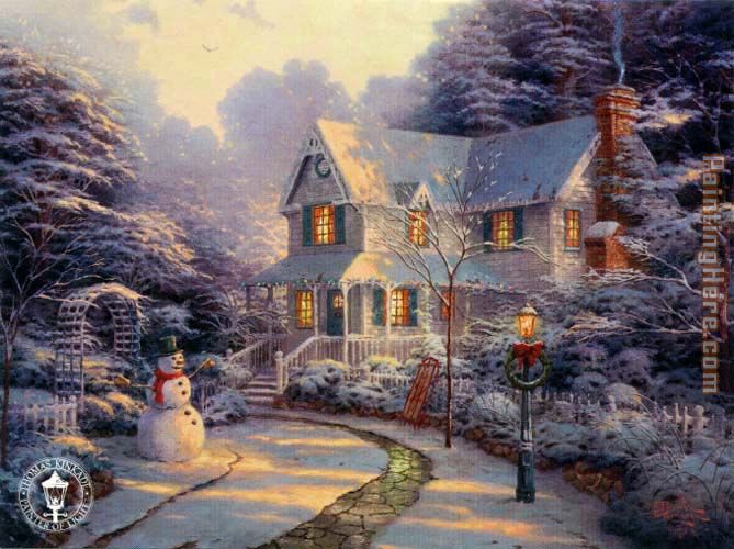 The Night Before Christmas painting - Thomas Kinkade The Night Before Christmas art painting